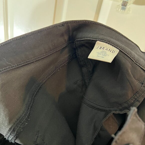 J Brand 31 NWOT Maria Black Coated Waxy Faux Leatherette Look Denim POSH51 - Picture 5 of 14